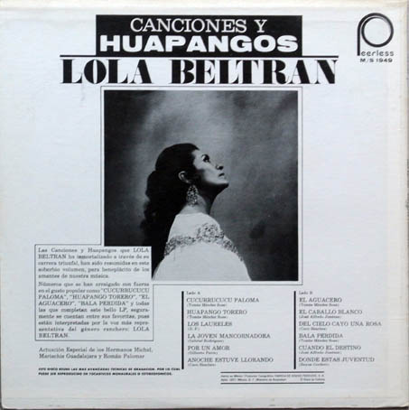 Lola BELTRAN canciones y huapangos